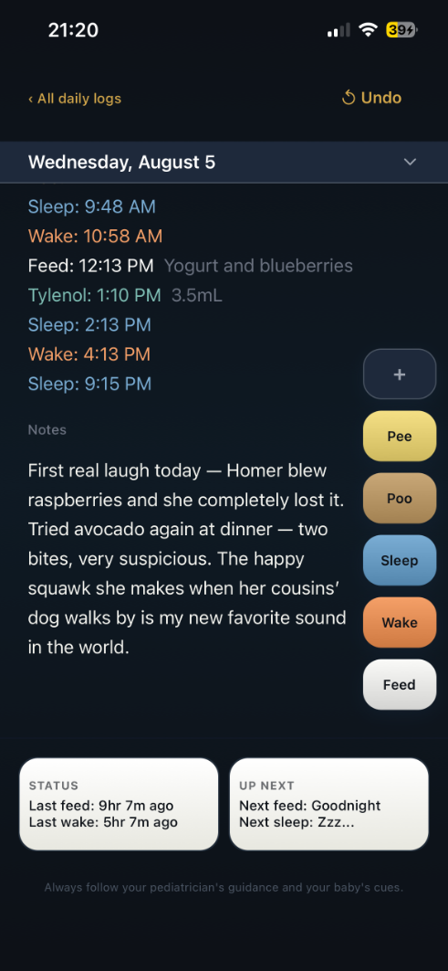 Freeform daily notes for the moments worth keeping